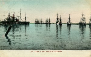 Ships in port, Oakland, California                        
